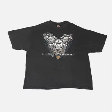 할리데이비슨 엔진 파이어 프레임 양면 그래픽 블랙