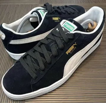 푸마 스웨이드 블랙 화이트 27.5cm