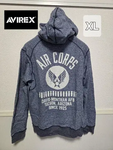AVIREX 후드티 한정판 AIR CORPS 후드티 후드 부착 XL