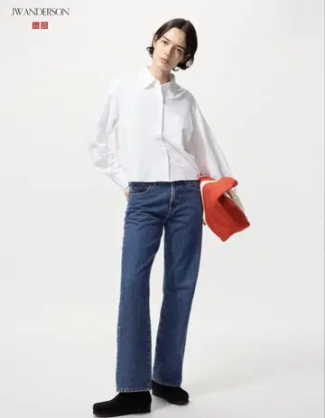 미사용 새상품 JW ANDERSON 블루 스트레이트 데님 26