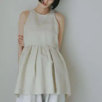 A part by 레이온 린넨 슬리브리스 튜닉
