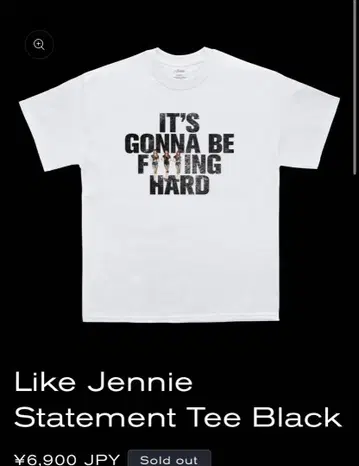 Like Jennie Statement Tee 화이트 S 사이즈