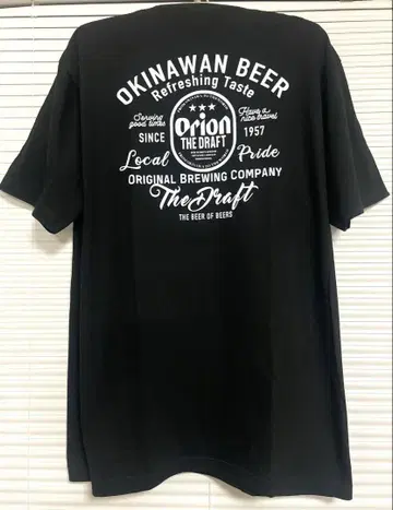 오리온 맥주 티셔츠 블랙 L 사이즈