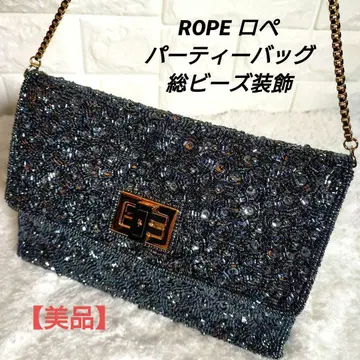 ROPE 로페 파티 백 총 비즈 장식 골드 체인