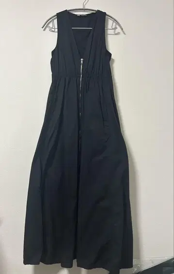 ZARA 맥시 길이 롱 원피스 블랙 코튼 100%
