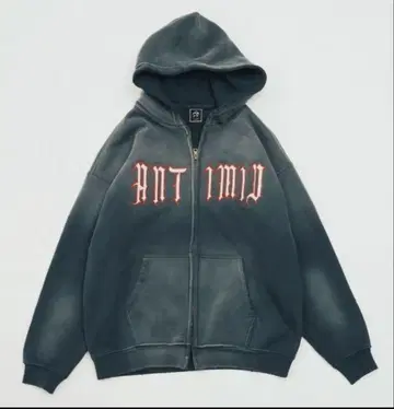 완판템 antimid 안티미드 더블 지퍼 후드티