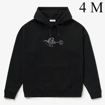 라코스테 x 고질라 후드티 블랙 4 M LACOSTE GODZILLA