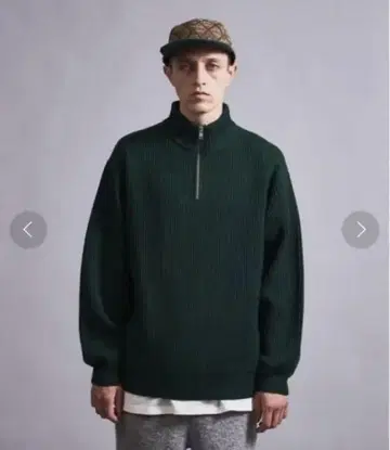 <monkey time> E/L BLK/AZE HALF ZIP 니트