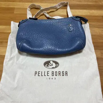 PELLE BORSA 파랑 가죽 숄더백