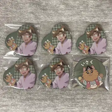 닌타마 닌타마 란타로 젠포지 잇사쿠 난자타운 캔뱃지 6개 세트 경품