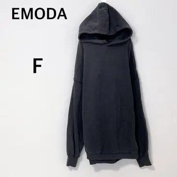 EMODA 후드티 [ F ] 풀오버 후디 오버 사이즈 루즈핏