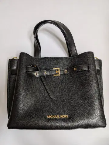 MICHAEL KORS 블랙 가죽 토트백
