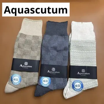 2 [새상품] 아쿠아 스큐텀 Aquascutum 삭스 양말 3세트