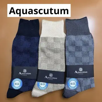 1 [ 새상품 ] 아쿠아 스큐텀 Aquascutum 삭스 양말 3족 세트