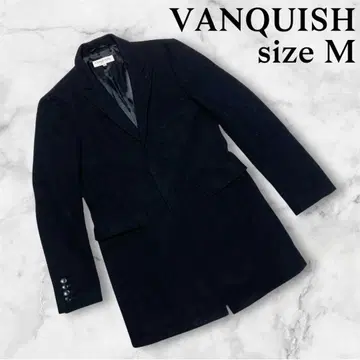 컨디션 최상 VANQUISH 뱅퀴시 체스터 코트 블랙 M