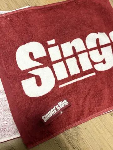 Singer's High 타월 빨간색 러버 밴드