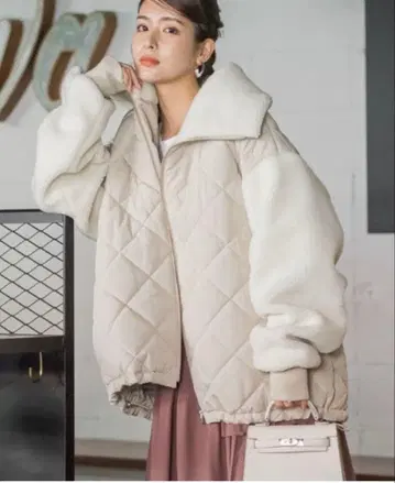 비키 [ 복슬복슬 보아가 도킹 ] 타프타 퀼트 충전솜 블루종