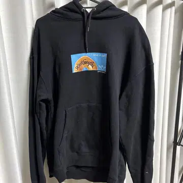 Mark Gonzales 아트 프린트 후드티 블랙 XL 속기모