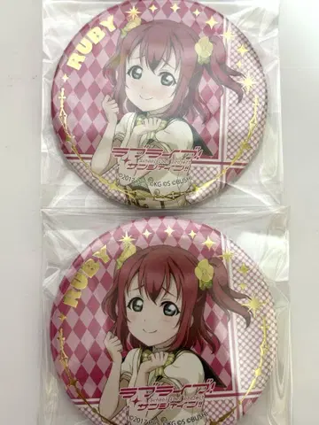 러브 라이브! 선샤인!! Aqours 쿠로사와 루비 금박 캔뱃지