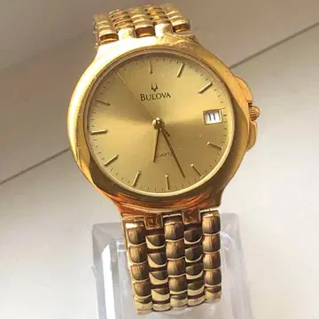 [ 새상품급 ] 브로바 골드 쿼츠 손목시계 작동품