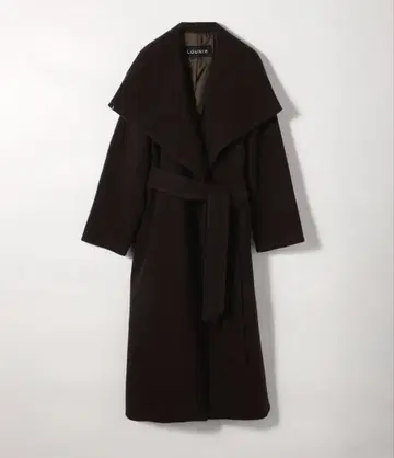 루니 lounie 가운 코트 브라운 롱 코트