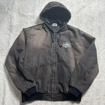 9090 King Logo Denim Quilted Jacket