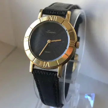 [ 새상품급 ] SEIKO 세이코 레스포와르 쿼츠 손목시계 블랙/골드