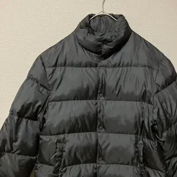 [ 하자품 ] 다운 자켓 (남성용 L 상당) 블랙 무지 따뜻한 경량