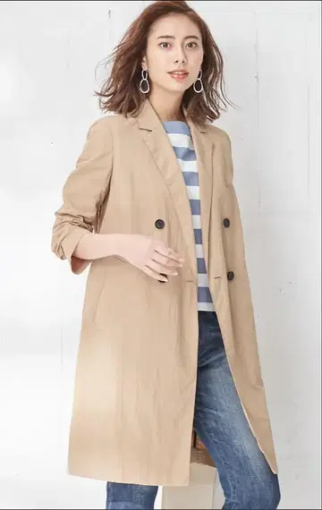 icb 온워드 카시야마 잡지 VERY 게재 베이지 트렌치코트