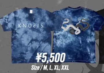 KNOSIS 타이다이 패턴 T셔츠 다크 블루