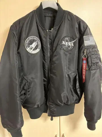NASA MA-1 플라이트 자켓 블랙 L