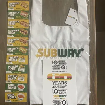새상품 서브웨이 60주년 기념 썸머 백 & 티켓