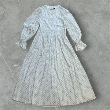 SNIDEL 볼륨 숄더 롱 원피스 도트 무늬 긴팔 0 사이즈