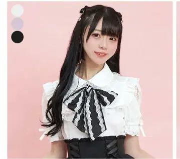 슬릿 소매 볼레로 절개 블라우스 시크릿허니 반팔 화이트