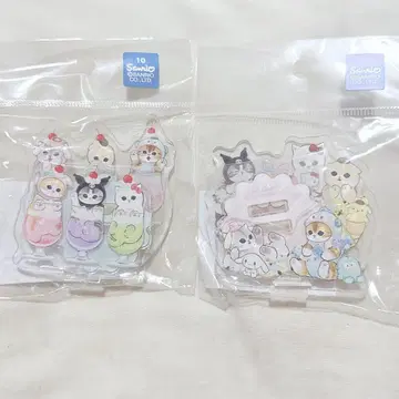 모프 샌드 산리오 레이어 아크릴 스탠드 소다 꽃 쿠로미 시나몬