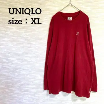 유니클로 UNIQLO 긴팔 티셔츠 [ XL ] 롱T 레드삭스 0905