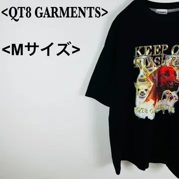 QT8 GARMENTS 티셔츠 블랙 M 사이즈 한국 빅