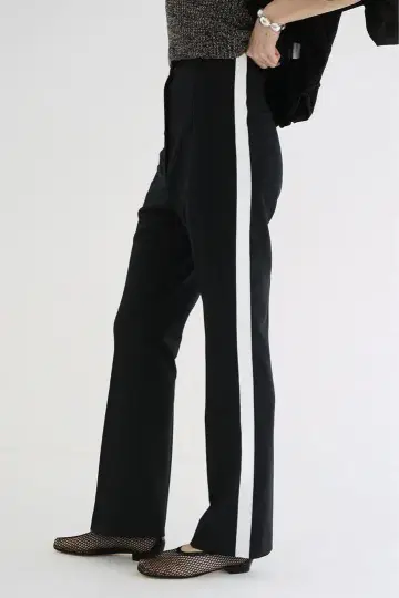 CLANE/클라네/HIGH WAIST SIDE LINE PANTS
