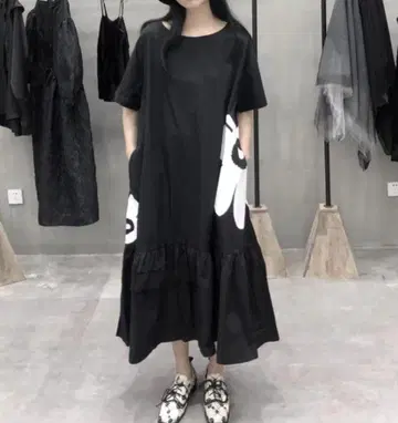 여름/가을에 딱! 큰 꽃무늬 롱 원피스 평소에도 최적