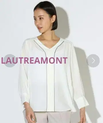 로트레아몽 LAUTREAMONT 배색 파이핑 블라우스
