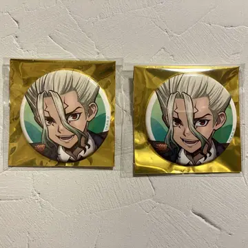 Dr.STONE AMOCafe 이시가미 센쿠 캔뱃지 2개 세트