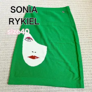 사이즈 L 소니아 리키엘 울 캐시미어 스커트 그린 얼굴