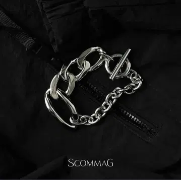 SCOMMAG 실버 체인 팔찌 SGB-278