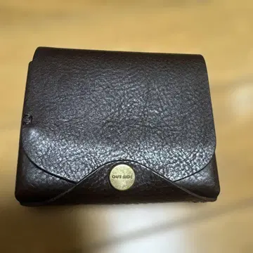 OUT SIDE 접이식 지갑 다크 브라운