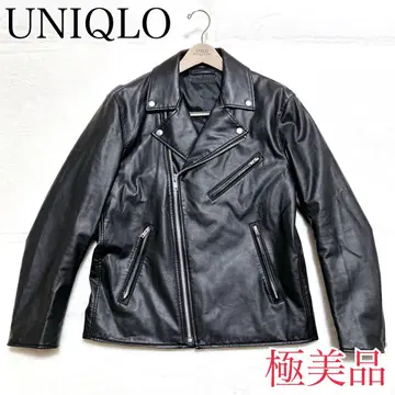 컨디션 최상 UNIQLO 유니클로 네오 가죽 더블 라이더스 XL 블랙