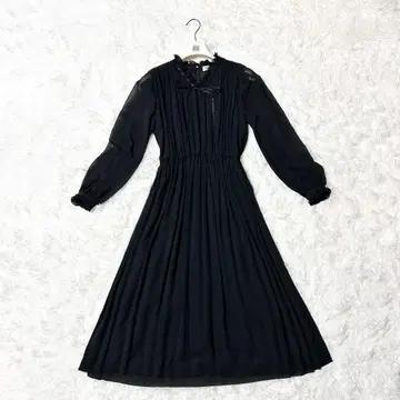 KAWAI 카와이 개더 플레어 롱 원피스 9 블랙