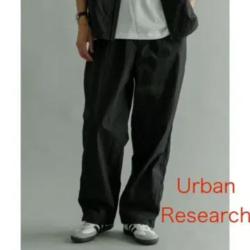 Urban Research 와이드 팬츠 나일론 타스란 트랙 팬츠