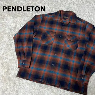 펜들턴 옴브레 체크 오픈 카라 셔츠 PENDLETON