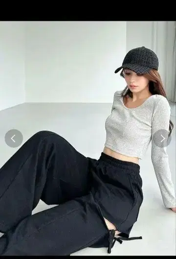 그레이 U넥 롱T셔츠 F 사이즈