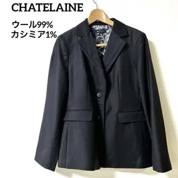다크 네이비 테일러드 자켓 CHATELAINE 울 99% 캐시미어 1%